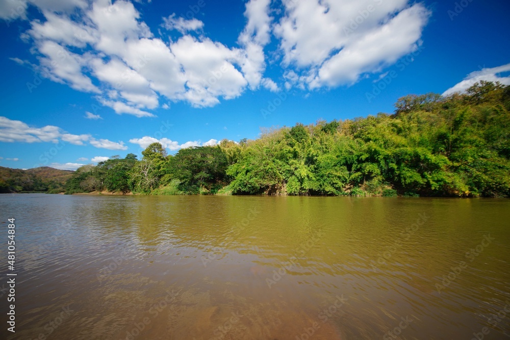 Lake river mountain nature scenery in Nan Thailand Lake river mountain nature scenery in Nan Thailand