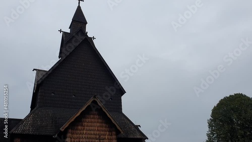 Heddal Stave Church, Norway, Scandinavia, Europe. Traditional norwegian viking curch photo