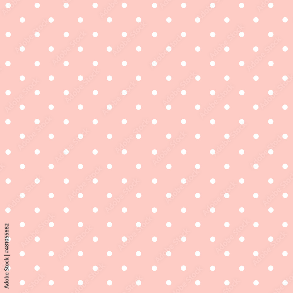 Polka dots on pink background, Polka dot seamless pattern for wallpaper, wrapping, scrapbooking Polka dots on pink background, Polka dot seamless pattern for wallpaper, wrapping, scrapbooking
