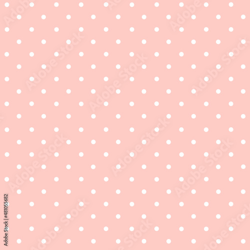Polka dots on pink background, Polka dot seamless pattern for wallpaper, wrapping, scrapbooking