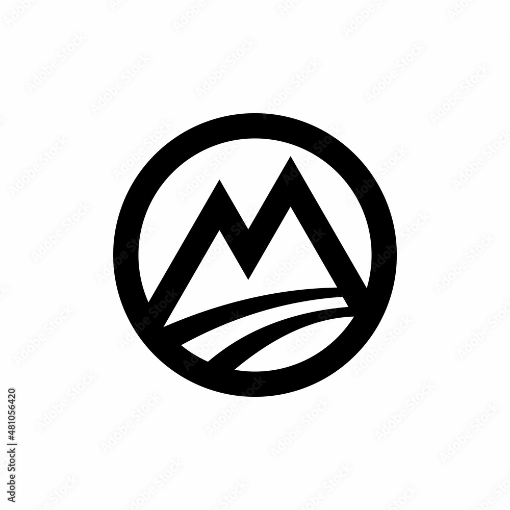 Mountain adventure and road logo design inspiration Mountain adventure and road logo design inspiration