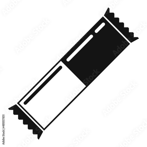 School snack bar icon simple vector. Chocolate food