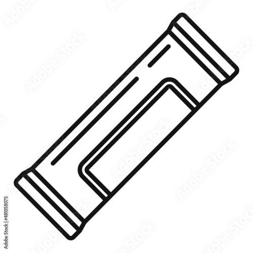 Breakfast snack bar icon outline vector. Energy food