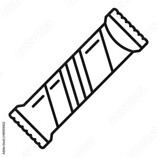 Health snack bar icon outline vector. Cereal pack