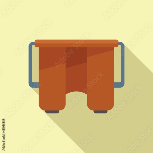 Spa foot bath icon flat vector. Water feet