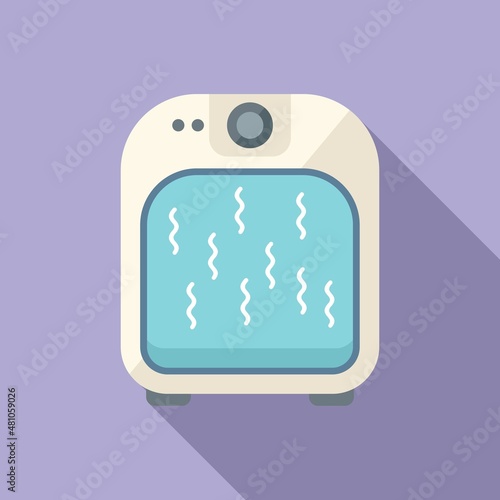 Massage foot bath icon flat vector. Spa water
