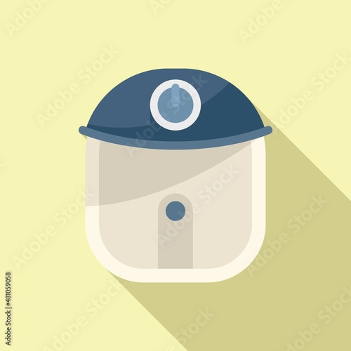 Cold foot bath icon flat vector. Beauty spa