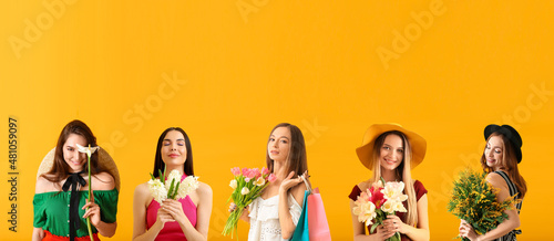 Beautiful young woman with ...