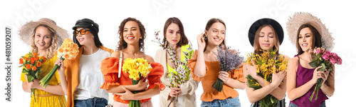 Beautiful young woman with ...