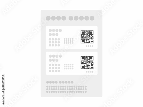 新型コロナワクチン接種証明書のイラスト