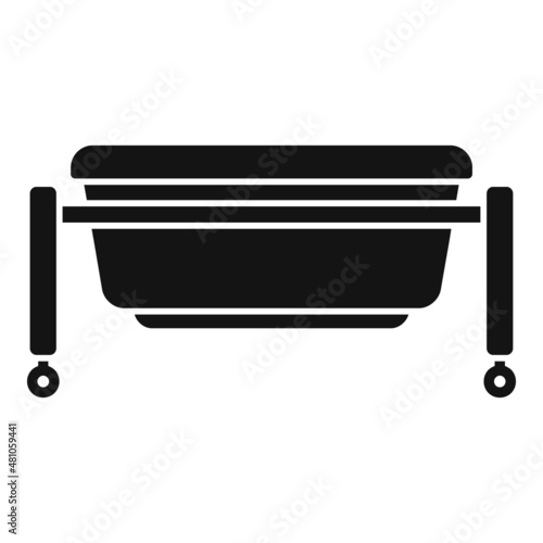 Foot bath pot icon simple vector. Spa massage