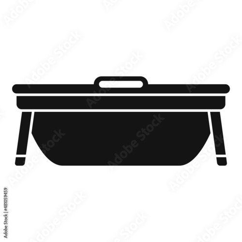 Foot bath equipment icon simple vector. Spa feet