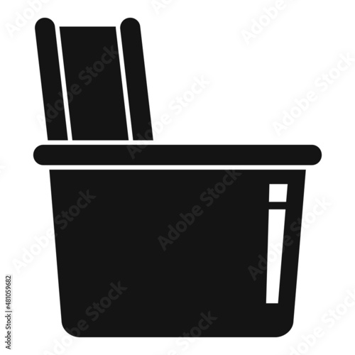 Bath footcare icon simple vector. Water spa