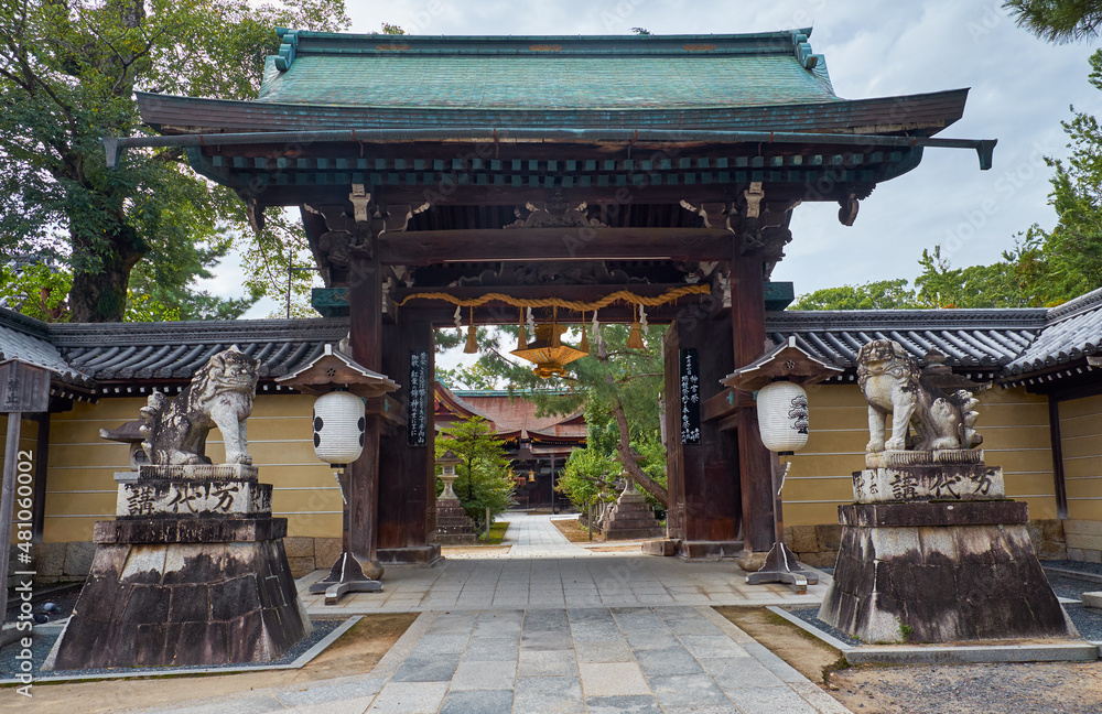 Higashi-mon Gate of Kitano Tenmangu shrine. Kyoto. Japan Higashi-mon Gate of Kitano Tenmangu shrine. Kyoto. Japan