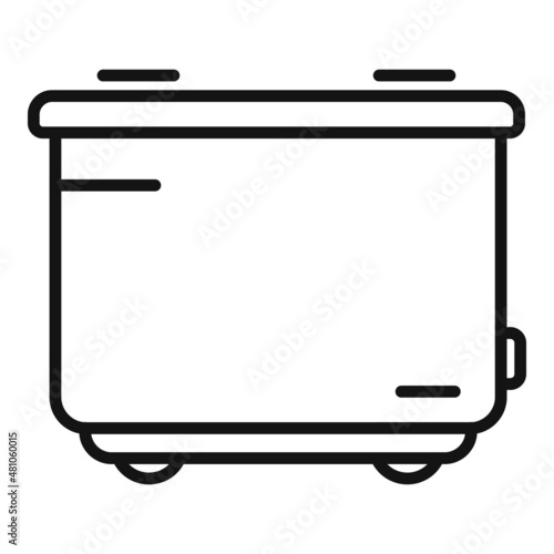 Water foot bath icon outline vector. Spa pedicure