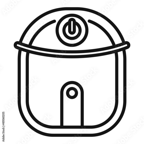 Foot bath water care icon outline vector. Feet spa