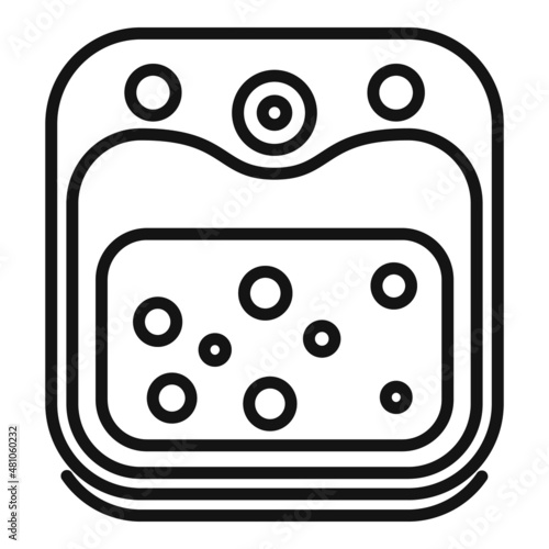 Bubble foot bath icon outline vector. Feet spa