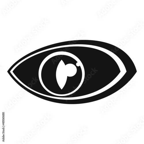 Reptile eye icon simple vector. Look view