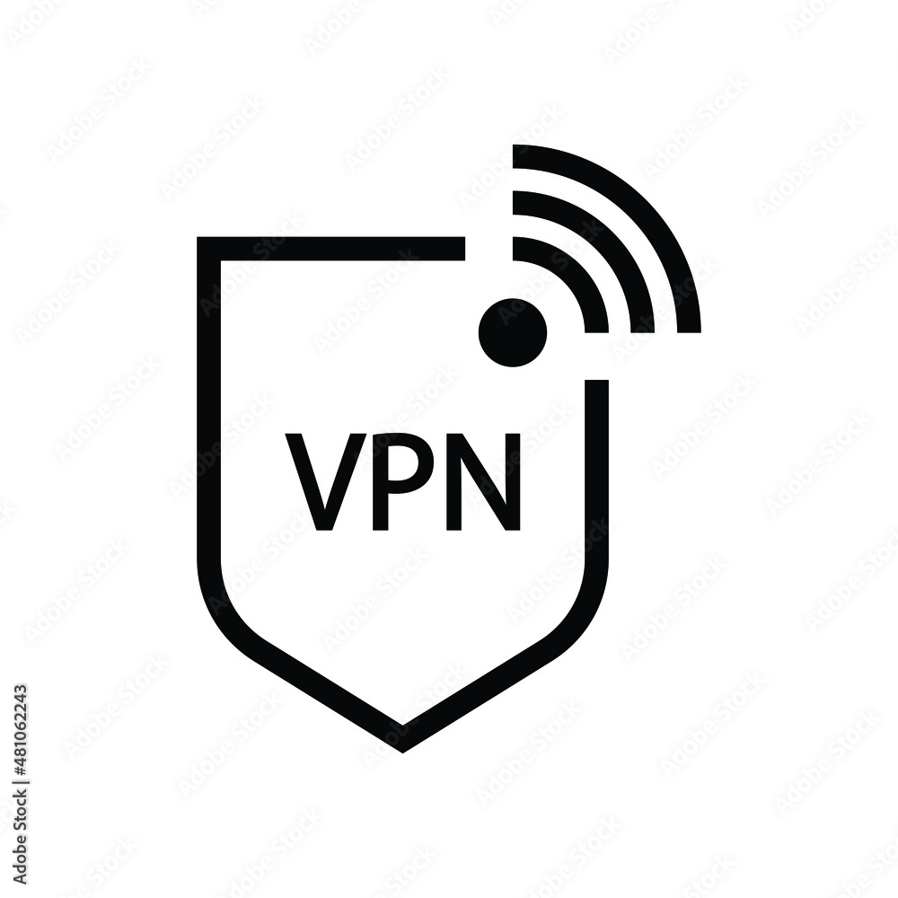 VPN icon design isolated on white background VPN icon design isolated on white background