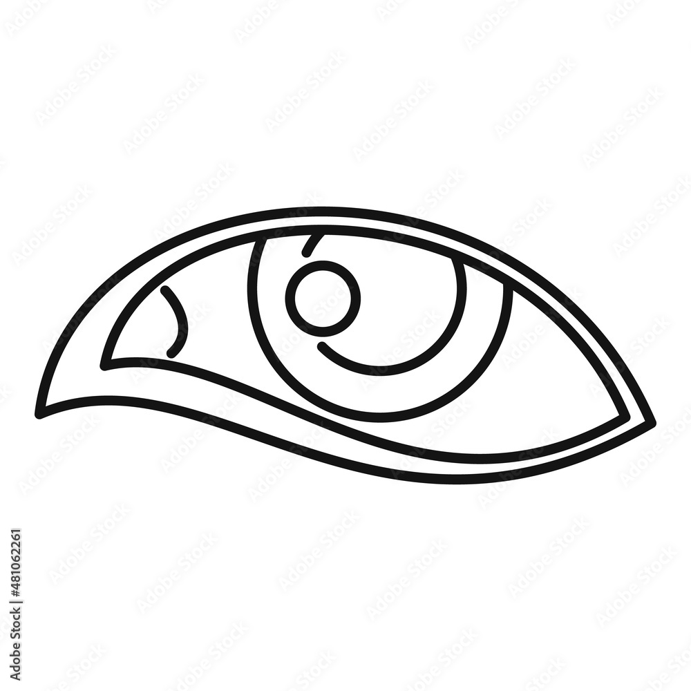 Lens eye icon outline vector. Vision look Lens eye icon outline vector. Vision look