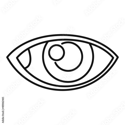 Eye science icon outline vector. Eyeball view