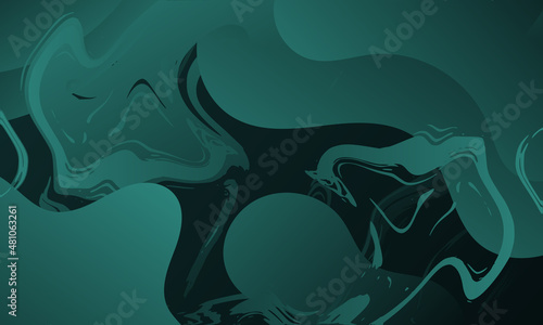 Abstract Green liquid background. Modern background design. gradient color. Fluid shapes composition. Fit for website  banners  wallpapers  brochure  posters