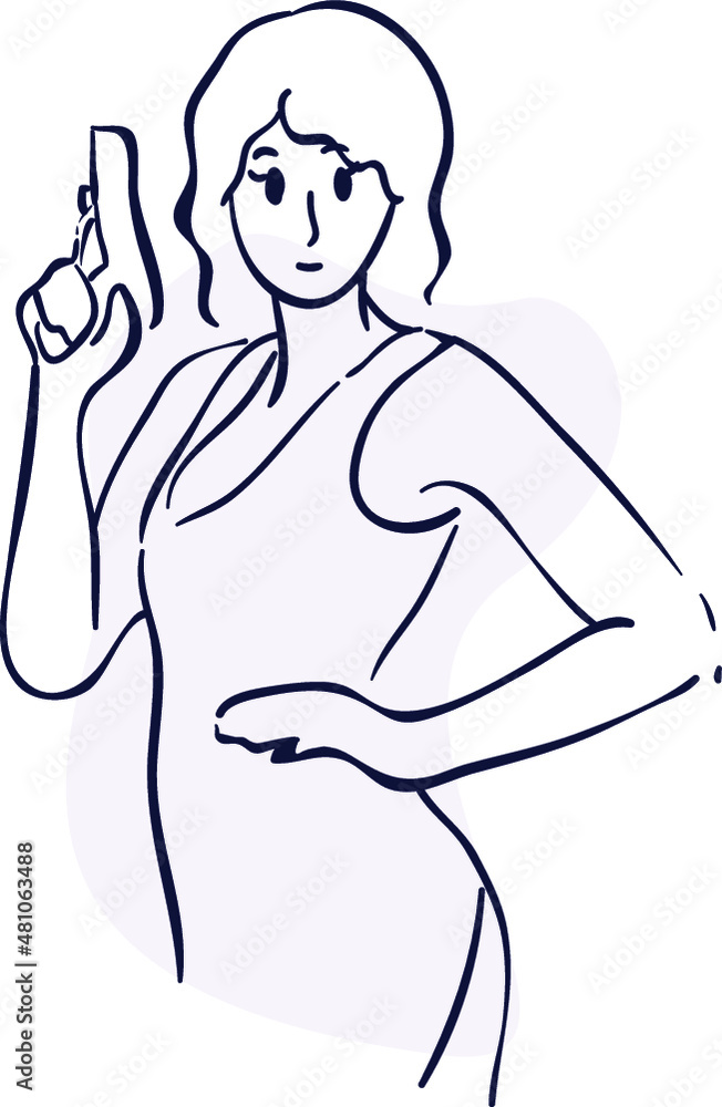 design vector oneline drawing police with gun design vector oneline drawing police with gun