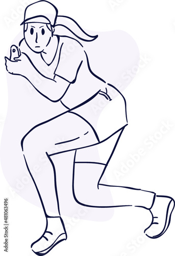 design vector oneline drawing police with gun