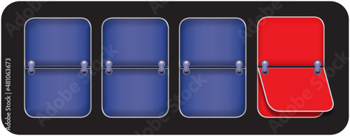 Flip panels template for time, clock, score, letters, signs, years, price, counting and numbers