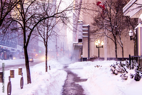 Photography Toronto street in winter