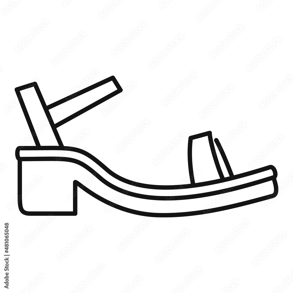 Shop sandal icon outline vector. Woman beach Shop sandal icon outline vector. Woman beach