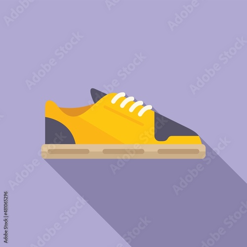 Sneaker design icon flat vector. Sport shoe