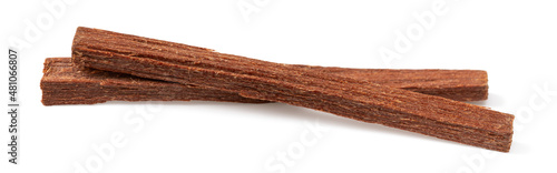 sandalwood sticks isolated on white background