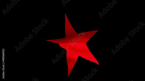 Zapatista flag. National 3d Zapatista flag waving seamless loop animation. Zapatista flag HD Background Slow Motion video. Zapatista flag Closeup 1080p HD video for presentation, tourism, vocation,
 photo