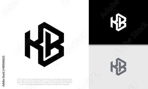 Initials KB logo design. Initial Letter Logo.