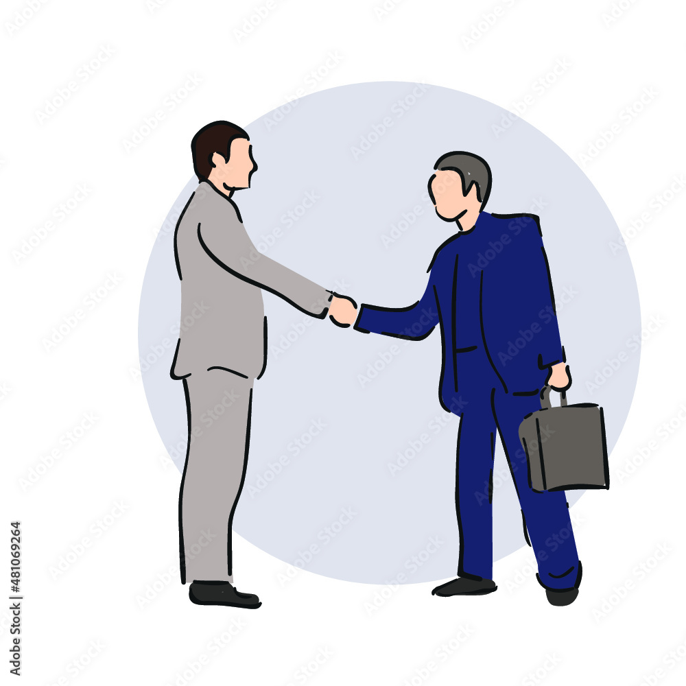 Fototapeta premium design doodle illustration for business, meeting, deal and deadline