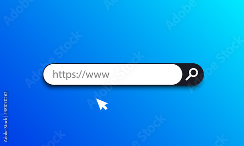 Address and navigation bar icon. Vector illustration. Business concept search www http pictogram.