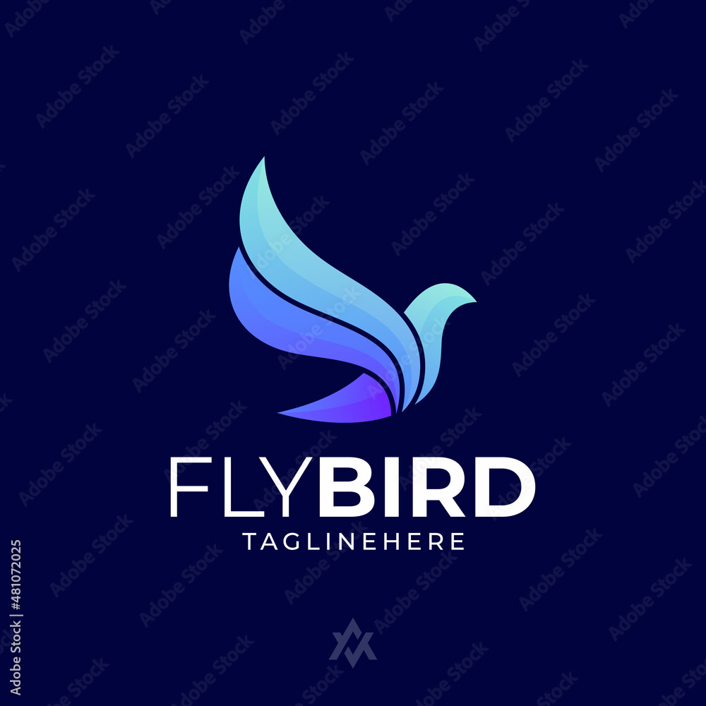 flying bird logo combination flying bird logo combination