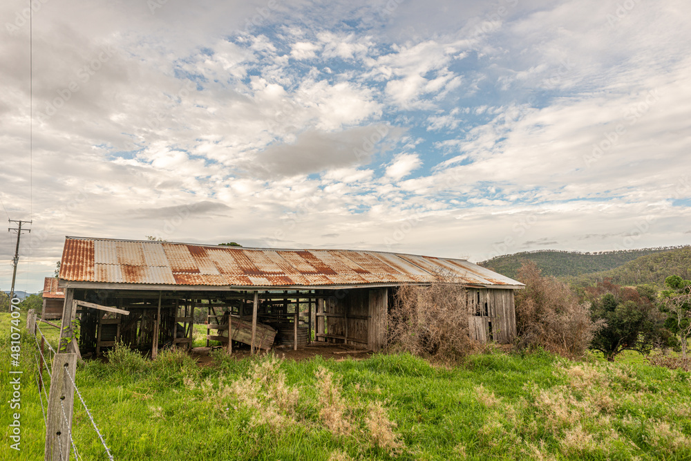 Abandoned cow shed in Australian outback Abandoned cow shed in Australian outback
