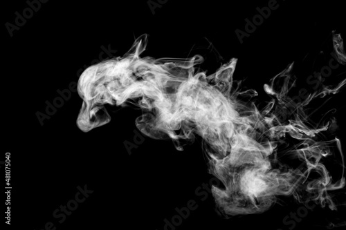 White smoke on black background © Pixel-Shot