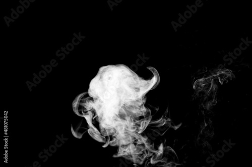 White smoke on black background © Pixel-Shot