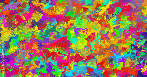 Colorful abstract painted splashes on textured background