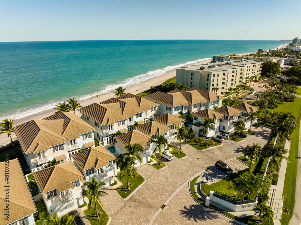 Aerial photo upscale homes Vero Beach FL Stock Photo Adobe Stock