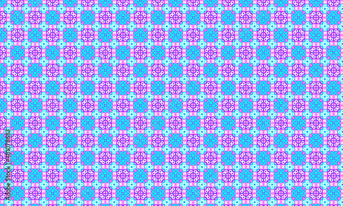 Modern geometry kaleidoscope wavy seamless tartan background pattern  