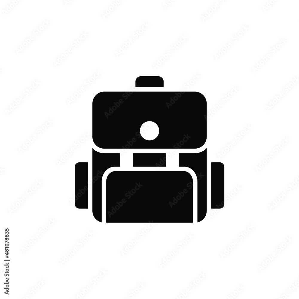 Backpack, School, Rucksack, Knapsack Solid Icon, Vector, Illustration, Logo Template. Suitable For Many Purposes. Backpack, School, Rucksack, Knapsack Solid Icon, Vector, Illustration, Logo Template. Suitable For Many Purposes.