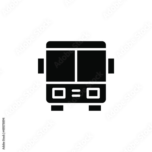 Bus, Autobus, Public, Transportation Solid Icon, Vector, Illustration, Logo Template. Suitable For Many Purposes.