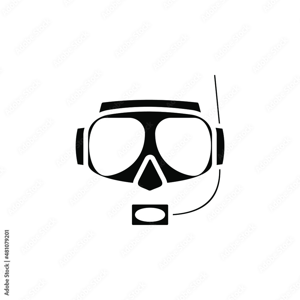 Diving Mask, Snorkel, Swimwear, Snorkelling Solid Icon, Vector, Illustration, Logo Template. Suitable For Many Purposes. Diving Mask, Snorkel, Swimwear, Snorkelling Solid Icon, Vector, Illustration, Logo Template. Suitable For Many Purposes.