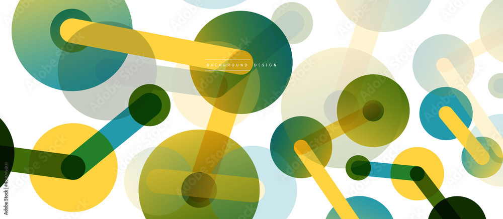 Abstract background. Round dots connected by lines. Trendy techno business template for wallpaper, banner, background or landing Abstract background. Round dots connected by lines. Trendy techno business template for wallpaper, banner, background or landing