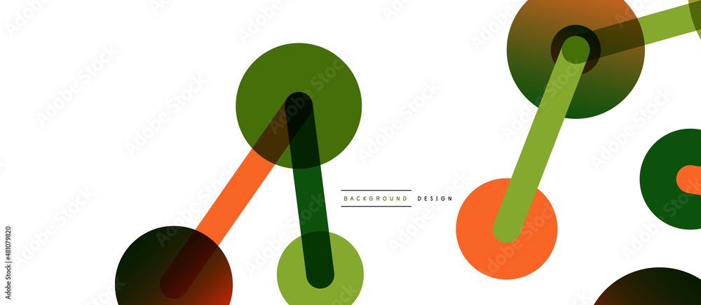 Abstract background. Round dots connected by lines. Trendy techno business template for wallpaper, banner, background or landing Abstract background. Round dots connected by lines. Trendy techno business template for wallpaper, banner, background or landing