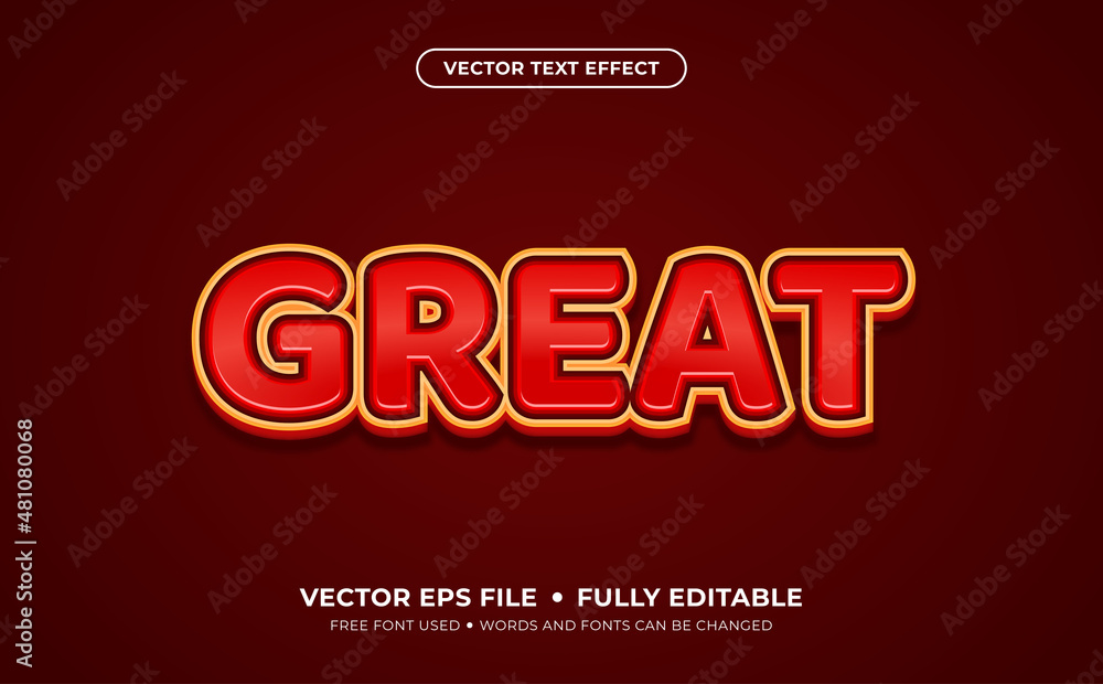 Red Great Promotion Editable Vector Text Effect Red Great Promotion Editable Vector Text Effect